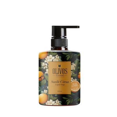 OLIVOS Sunlit Citrus Liquid Soap with Bodrum Mandarin, 500 ml