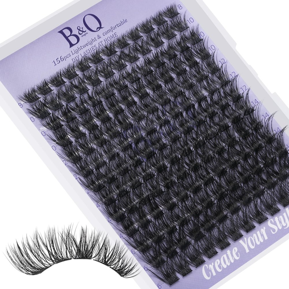 B&Q Lash Extension 156-Piece Eyelash Clusters, 8–16 mm