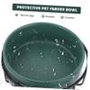 Ceramic Pet Food Bowl with Stand, Green, 1 Set view 4