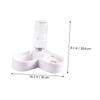 Automatic Cat Water Dispenser with Double Bowl, 2-Piece, PP, White view 2