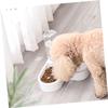 Automatic Cat Water Dispenser with Double Bowl, 2-Piece, PP, White view 4