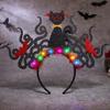 Ushiny Halloween LED Cat-Ear Headband, Black view 2