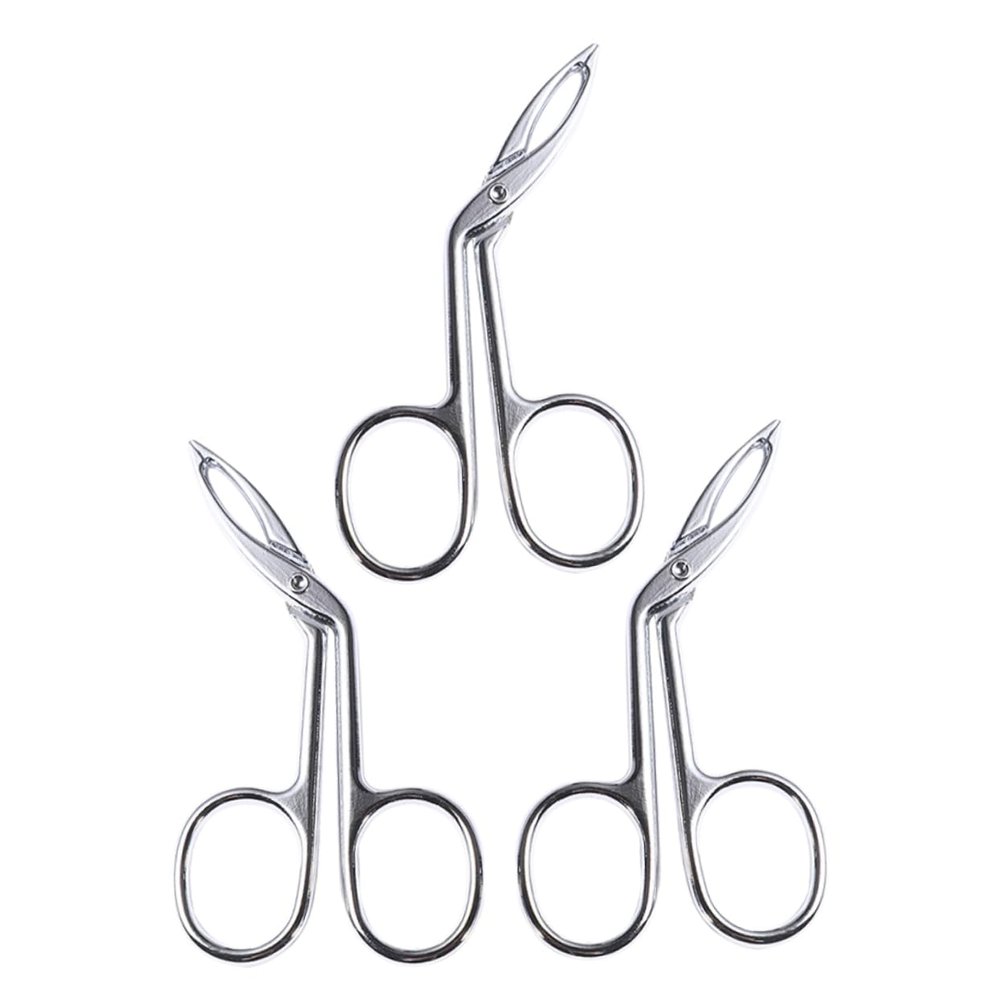 HAMPPLIES 3-Piece Stainless Steel Tweezers, Eyebrow Tweezers for Precise Hair Removal, Nose Hair and Facial Care, Multifunctional, Ergonomic, Travel Accessories