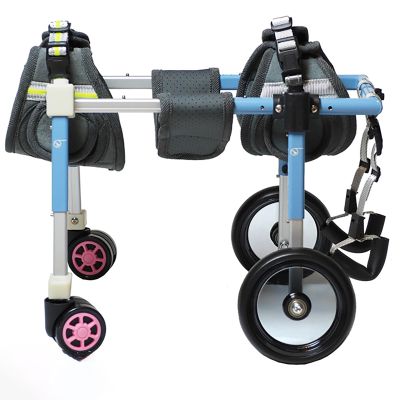 Adjustable Wheelchair for Small Dogs, Lightweight 4-Wheel Pet Mobility Aid