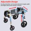 Adjustable Wheelchair for Small Dogs, Lightweight 4-Wheel Pet Mobility Aid view 4