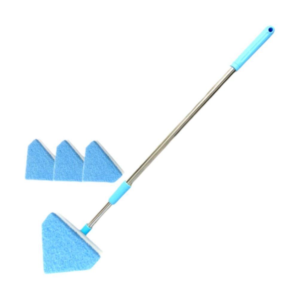 Aymzbd Aquarium Cleaning Brush, 55–95 cm Telescoping Handle, Triangle, 3-Head