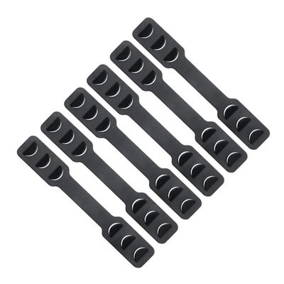 Adjustable Mask Hooks, 6-Pack, PE, Black, for Ear Relief