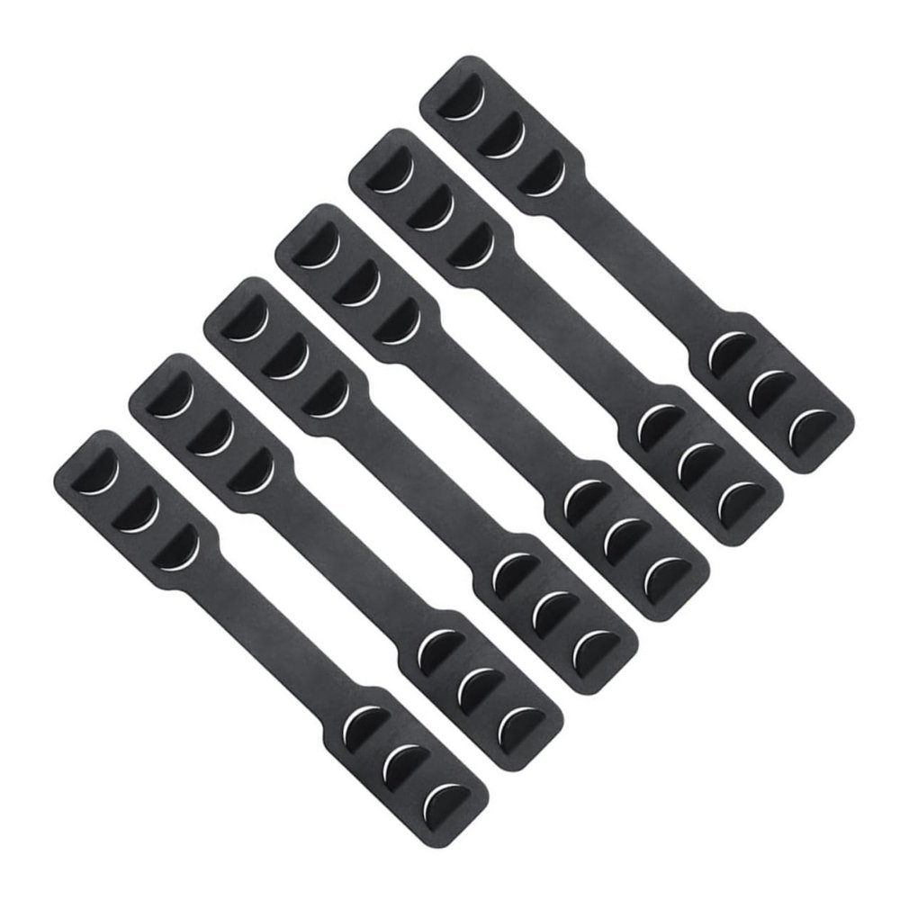 Adjustable Mask Hooks, 6-Pack, PE, Black, for Ear Relief
