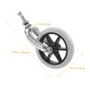 FRCOLOR Wheelchair Front Wheel Fork with Bearing 6 Inch Gray Soft Rubber Replacement Wheel view 2