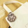Leather Pet Memorial Keychain, Cute Paw-Shaped Keepsake Key Ring for Dog Fur, Bag or Wallet view 4