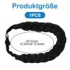 Women's 3-Strand Adjustable Braided Headband, Black view 2