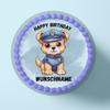 Personalized K9 Police Dog Cake Topper – Fondant view 1