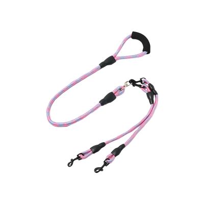 Double Dog Leash with 360° Swivel, Ergonomic Handle, Tangle-Free