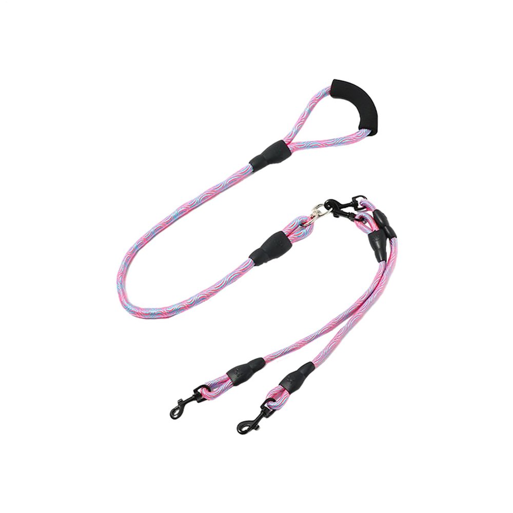 Double Dog Leash with 360° Swivel, Ergonomic Handle, Tangle-Free