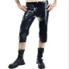 VIYOLI Men's Latex Pants with Zipper, White, L view 1