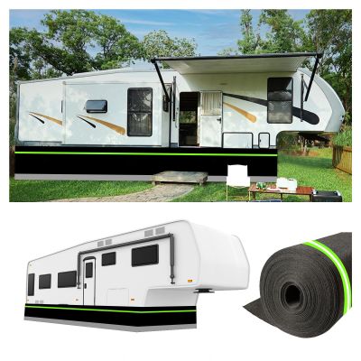 RV Skirting for Travel Trailers, 95 cm High, Iron Mesh Bottom, 30 m/98 ft, No Drilling