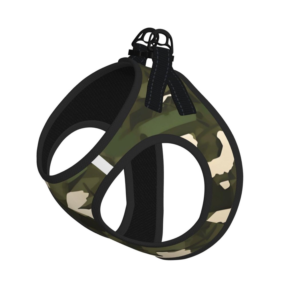 Soft Army Camouflage Pet Harness and Leash Set, Adjustable Mesh, for Small and Large Dogs and Cats
