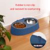 Double Stainless Steel Dog Bowl Set with Stand, 15° Tilted view 3