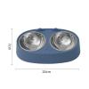 Double Stainless Steel Dog Bowl Set with Stand, 15° Tilted view 4