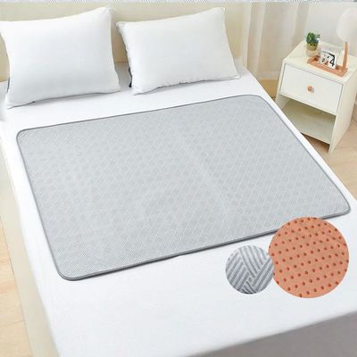 Hearda Washable Non-Slip Incontinence Bed Pad, Waterproof, Breathable, Absorbent, Gray Plaid, 80 x 120 cm