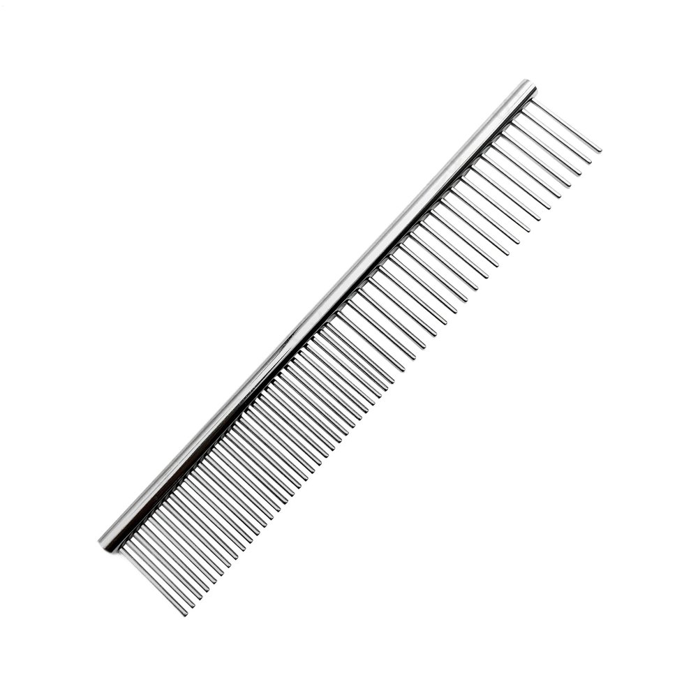 Dog Comb - Long Hair Cat Grooming Brush - Stainless Steel Detangling Tool