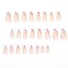 Viugex 24-Piece Press-On Nails, Medium Almond, Nude Pink with Cherry Design and French Tips view 2
