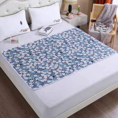 Morbuy Washable Incontinence Bed Pad, Waterproof Non-Slip, Breathable, 150 x 200 cm, White Floral