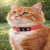 Cat Collar - Elza Coral Red 20-34 cm Elastic Nylon Reflective with Bell view 1