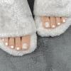 Viugex 24-Piece Short Square Aurora White Press-On Toenails view 1