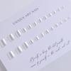 Viugex 24-Piece Short Square Aurora White Press-On Toenails view 3