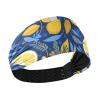 Amooorous Blue and Yellow Summer Lemon Non-Slip Stretch Headband view 1