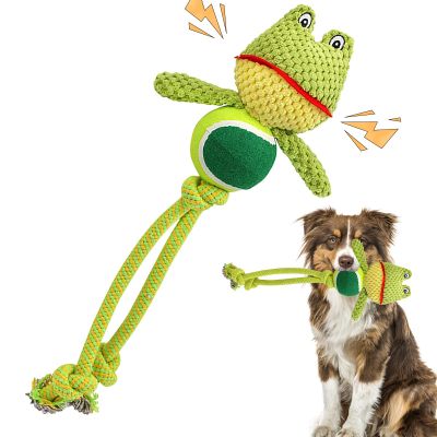 Zkaoai Dog Toy - Frog Squeaky Ball