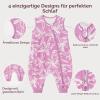 Unnivoll Baby Sleeping Bag with Feet, 1.0 TOG, 2-Pack, Cotton, 100 cm, Purple Leaf view 3