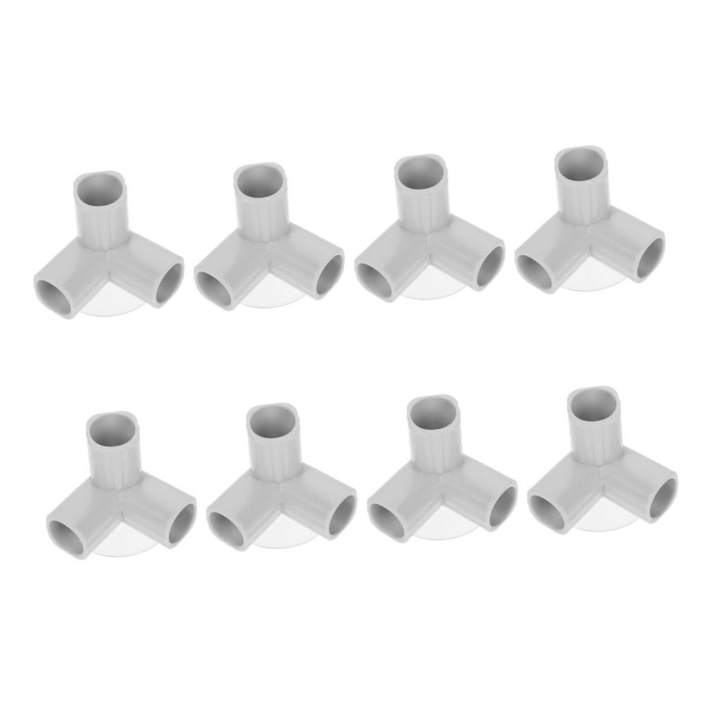 8-Piece Playpen T-Joint 3-Way Pipe Connectors, 22 mm Inner Diameter