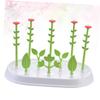 GALPADA Flower-Shaped Baby Bottle Drying Rack, Durable Eco-Friendly PP, Non-Slip Base, Grass Green view 2