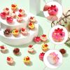 DanLingJewelry 40-Piece 3D Imitation Strawberry Cake Decorations view 3