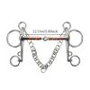 MMYUAK Horse Bit for Training, Snaffle Bit with Curb Chain, 135 mm view 2
