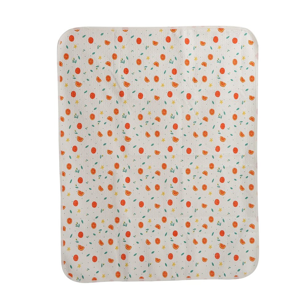 Fictory Waterproof Changing Pad, Washable Cotton, Breathable, 80 x 100 cm, Sweet Orange