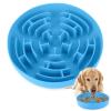Bartuke Large Silicone Slow-Feeder Bowl with Suction Cup, Blue view 1