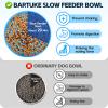 Bartuke Large Silicone Slow-Feeder Bowl with Suction Cup, Blue view 2