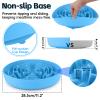 Bartuke Large Silicone Slow-Feeder Bowl with Suction Cup, Blue view 3