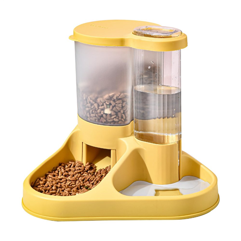 Food and Water Dispenser Set - Transparent 2-in-1 Food
