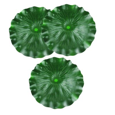 VERDANVERSE 3-Piece Floating Artificial Lotus Leaves Made of EVA, Realistic Simulated Pond Plants for Aquarium, Fish Pond, Garden, and Fountain Decoration