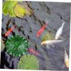 VERDANVERSE 3-Piece Floating Artificial Lotus Leaves Made of EVA, Realistic Simulated Pond Plants for Aquarium, Fish Pond, Garden, and Fountain Decoration view 4