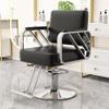 Hydraulic Salon Chair – 360° Rotating Beauty Chair with Height Adjustment and Sleek Silver Base view 1