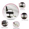 Hydraulic Salon Chair – 360° Rotating Beauty Chair with Height Adjustment and Sleek Silver Base view 4