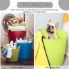 ZXHKZDX Foldable PP Plastic Dog Bathtub with Drain Hole, Blue, 71 x 56 x 54 cm view 4