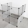 Rabbit Exercise Pen for Small Animals, Expandable, Black Metal, 140 x 35 x 35 cm view 1