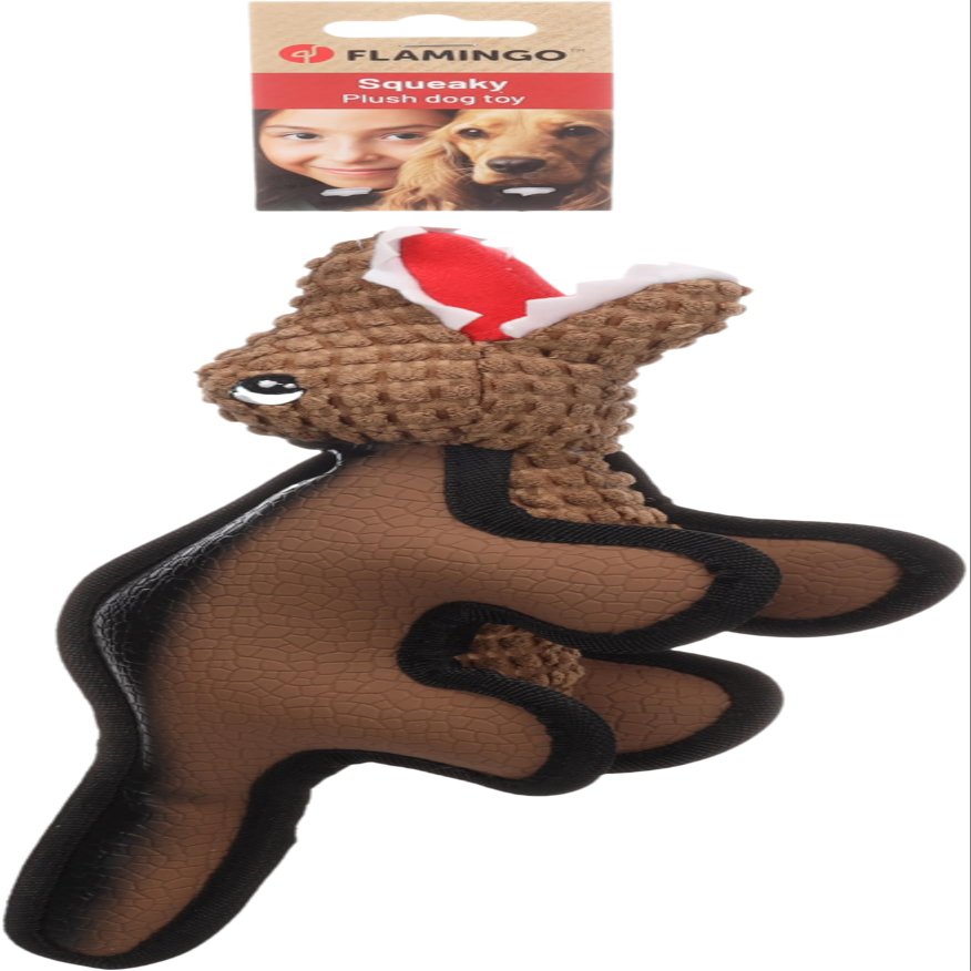 Flamingo Dog Toy Saura Dinosaur Brown L Plush/Latex