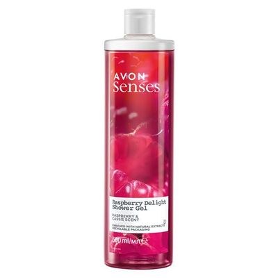 Avon Senses Raspberry Delight Shower Gel for Women, 500 ml